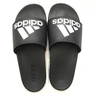 NWOT adidas Adilette Comfort Slides Slippers Men’s 8/Women’s 9 Black White